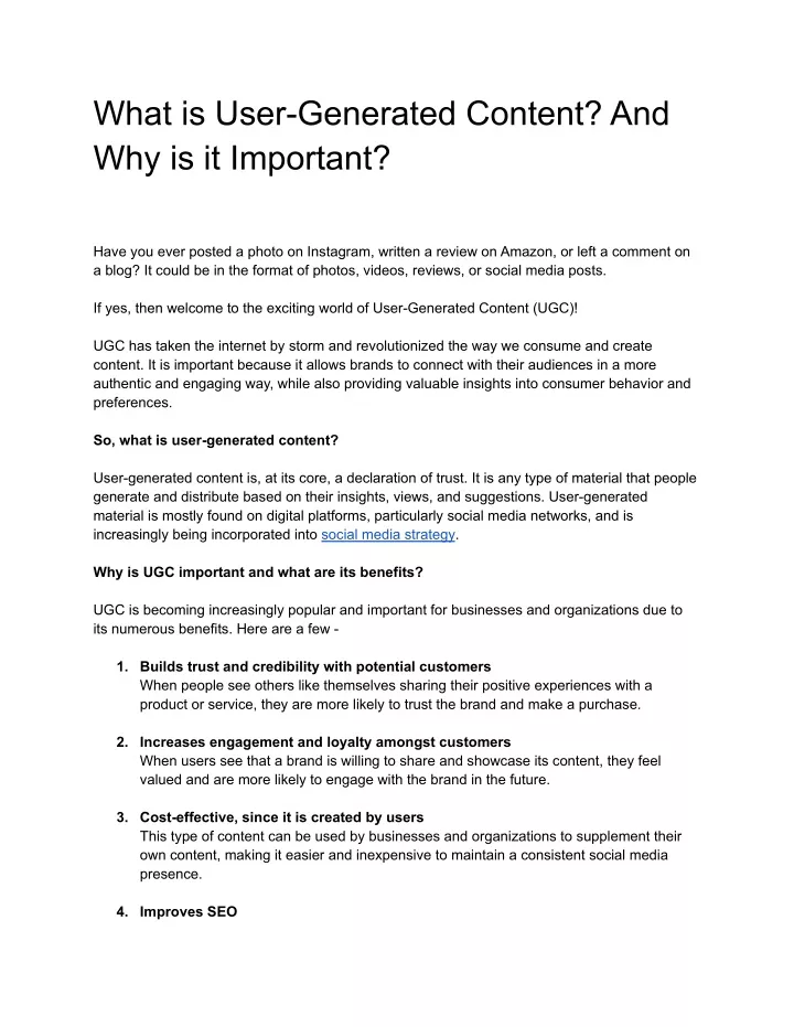 what is user generated content