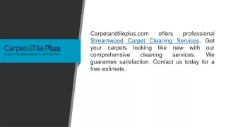 Streamwood carpet cleaning service
