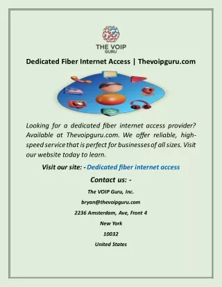 dedicated fiber internet access thevoipguru com