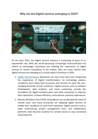 why are the digital services emerging in 2023