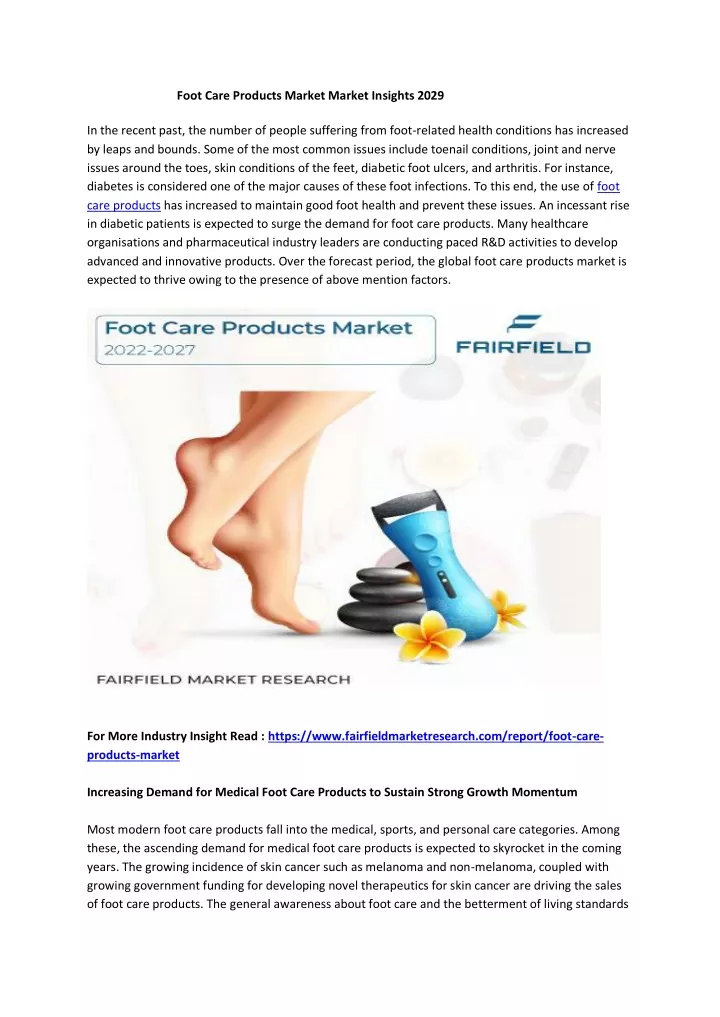 foot care products market market insights 2029