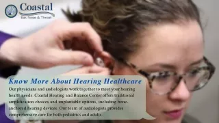 Know More About Hearing Healthcare - Coastal Ear, Nose and Throat