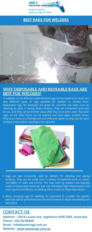 Welding Made Easy with High-Quality Rags for Welders