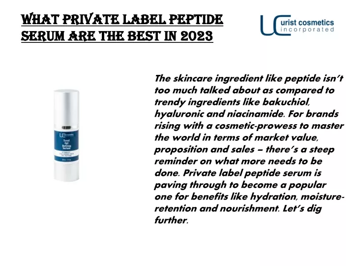 what private label peptide serum are the best