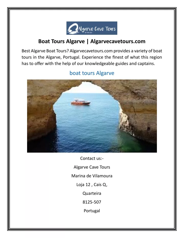 boat tours algarve algarvecavetours com