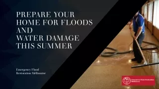 Prepare Your Home For Floods And Water damage This Summer