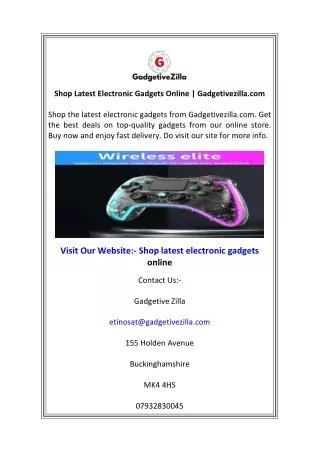 Shop Latest Electronic Gadgets Online  Gadgetivezilla.com