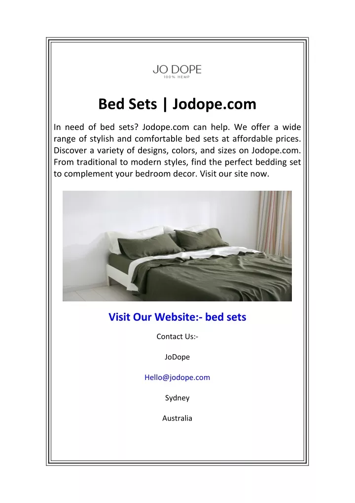 bed sets jodope com