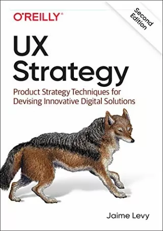 PDF/BOOK UX Strategy: Product Strategy Techniques for Devising Innovative Digita
