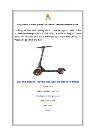 Buy Electric Scooter Spare Parts Online  Astechmarketplace.com