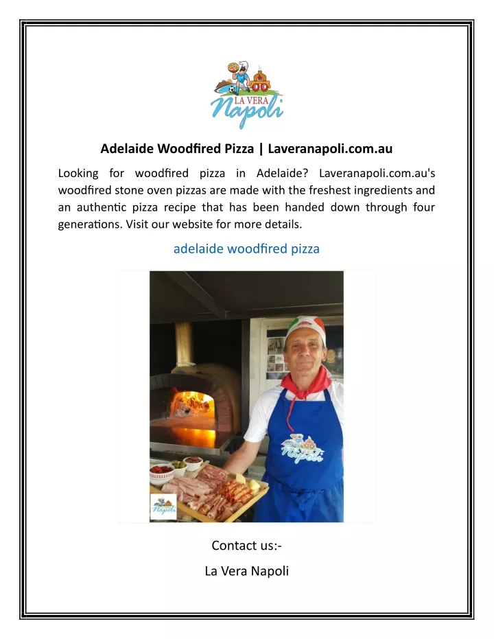 adelaide woodfired pizza laveranapoli com au