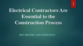 Electrical Contractors Are Essential to the Construction Proces