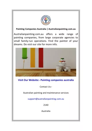 Painting Companies Australia  Australianpainting.com.au