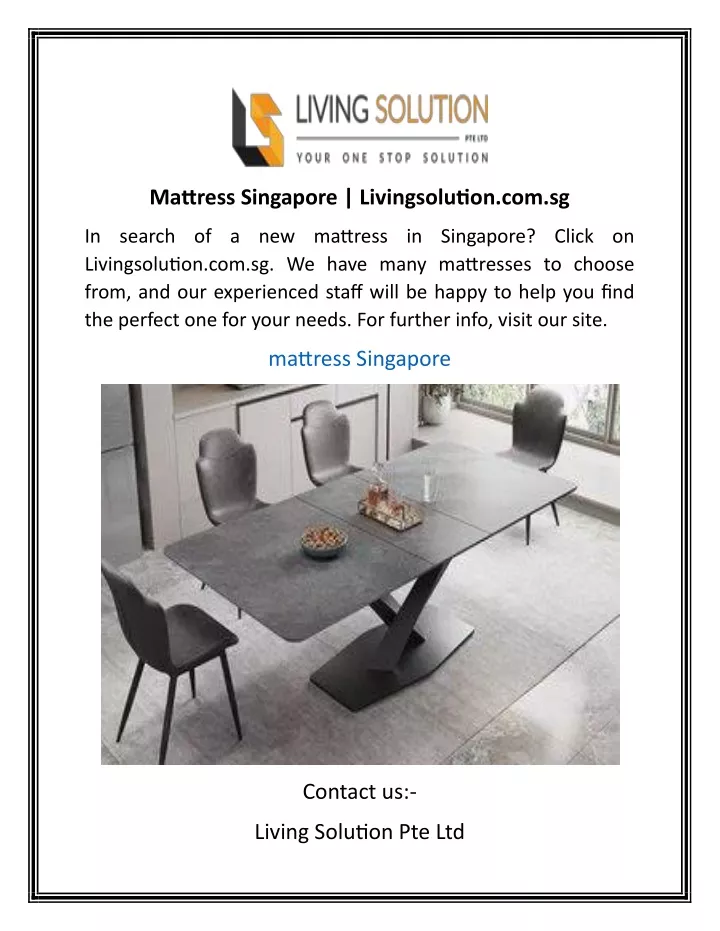 mattress singapore livingsolution com sg