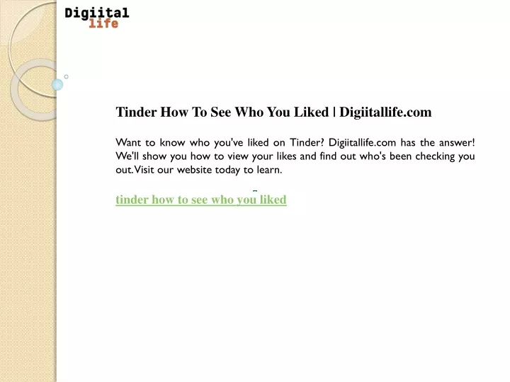 tinder how to see who you liked digiitallife