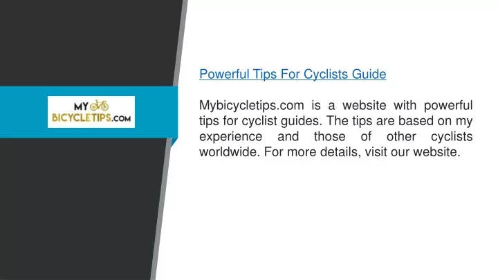 powerful tips for cyclists guide mybicycletips