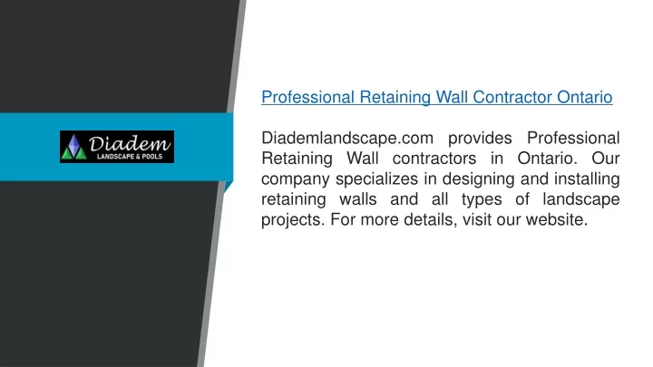 professional retaining wall contractor ontario