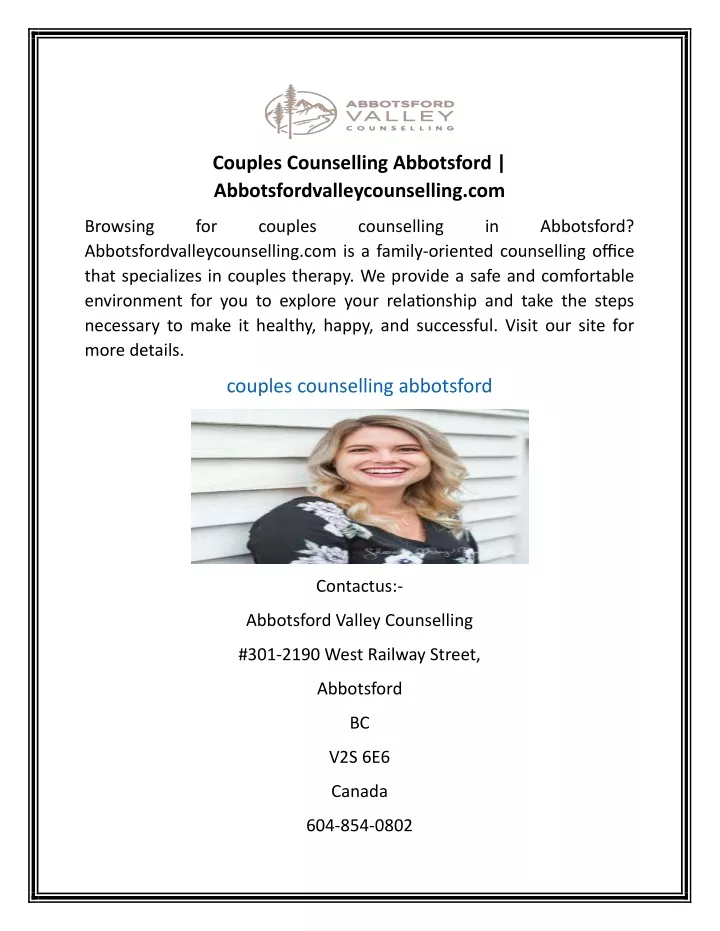 couples counselling abbotsford