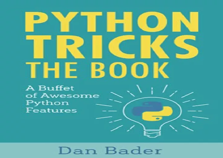 download python tricks a buffet of awesome python