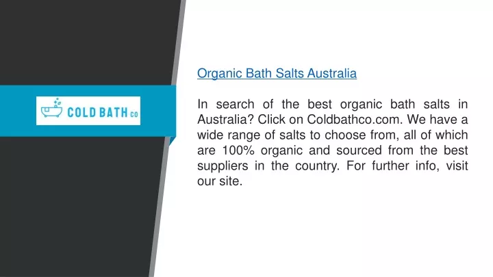 organic bath salts australia in search