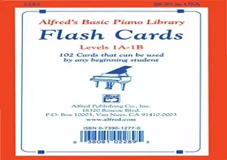 PDF Alfred's Basic Piano Library Flash Cards, Bk 1A & 1B: 102 Cards That Can Be
