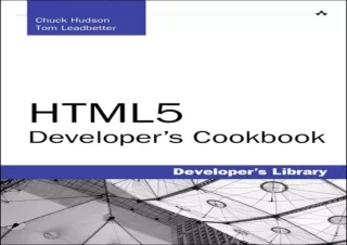 [DOWNLOAD PDF] HTML5 Developer's Cookbook (Developer's Library) kindle