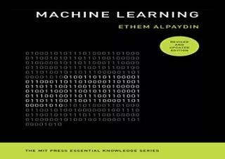 (PDF BOOK) Machine Learning, revised and updated edition (The MIT Press Essentia