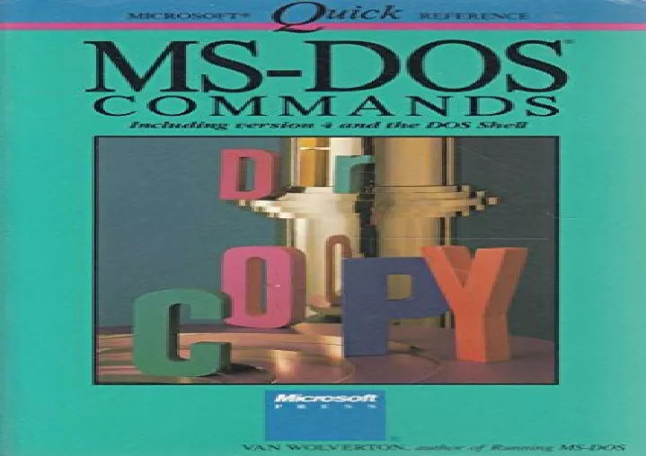 download ms dos commands including version