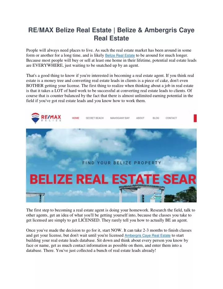 re max belize real estate belize ambergris caye