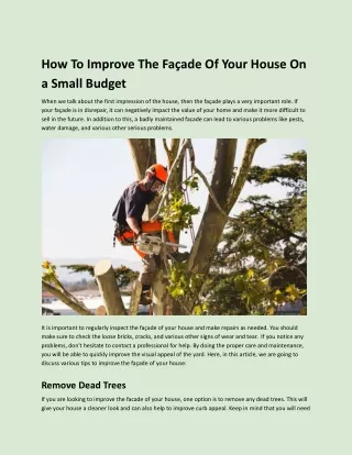 How To Improve The Façade Of Your House On a Small Budget