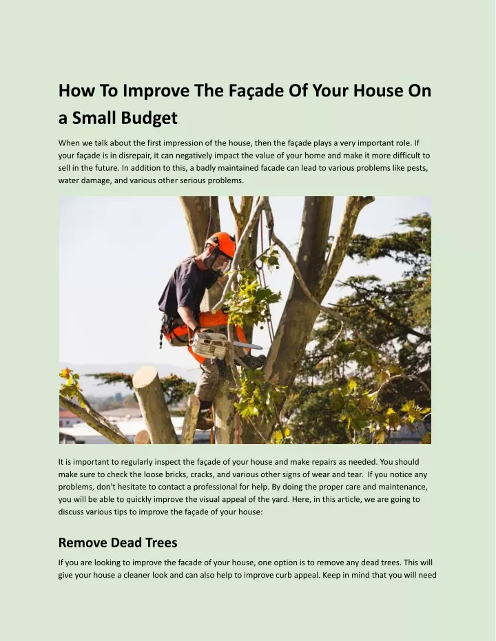 how to improve the fa ade of your house