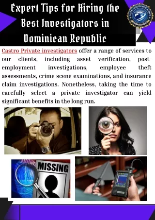 Expert Tips for Hiring the Best Investigators in Dominican Republic