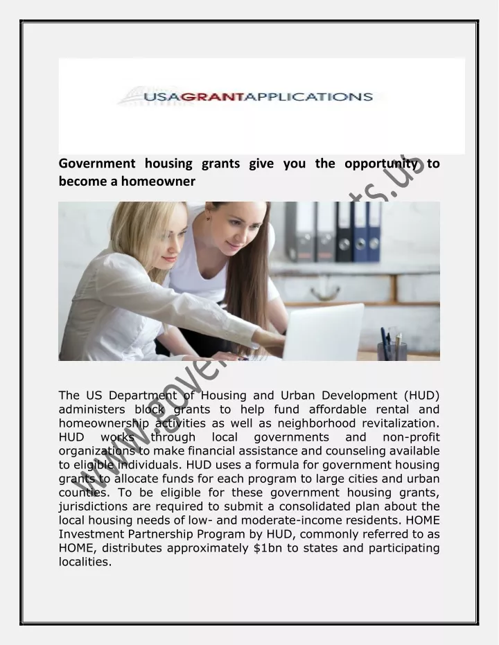 government housing grants give