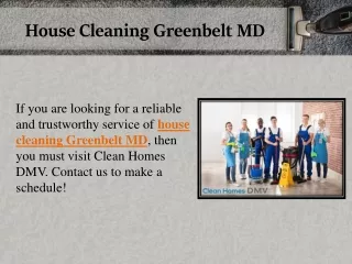 House Cleaning Greenbelt MD