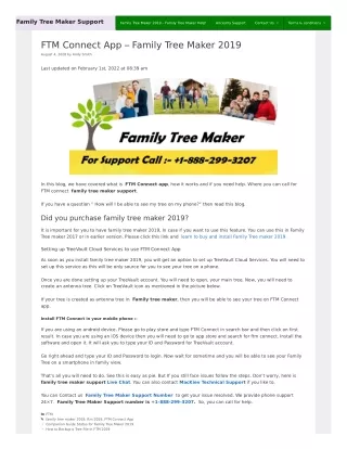family tree maker support