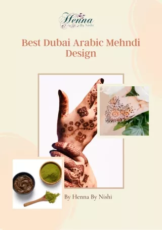 Dubai Arabic Mehndi Design | Henna By Nishi