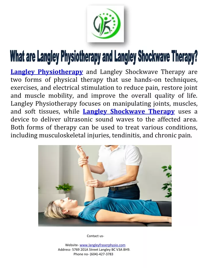 langley physiotherapy and langley shockwave
