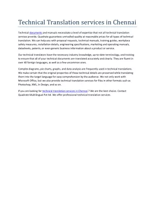 technical translation services in chennai