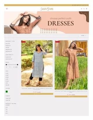 Pure Cotton Dresses For Women By Sootisyahi