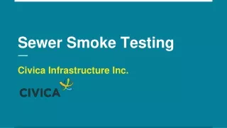 Sewer Smoke Testing
