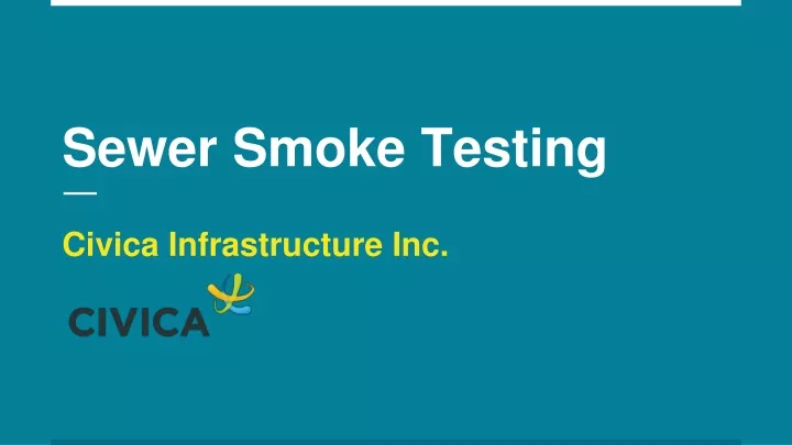 sewer smoke testing