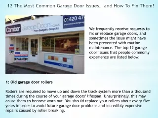 12 the most common garage door issues and how to fix them