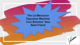 The La Marzocco Espresso Machine Your Baristas’ New Best Friend