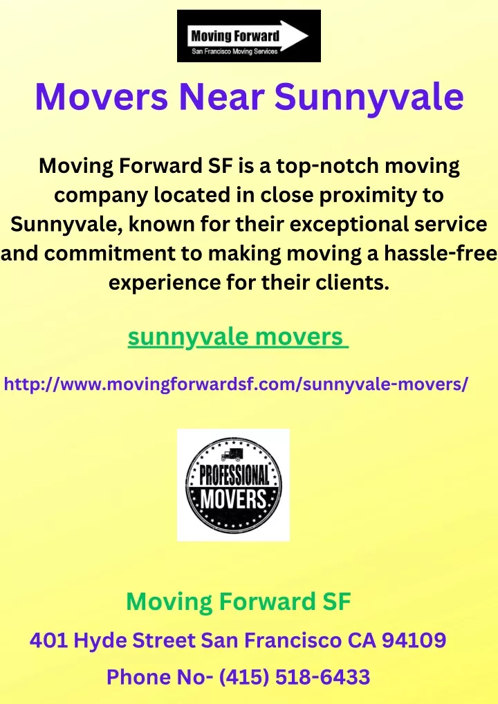 movers near sunnyvale