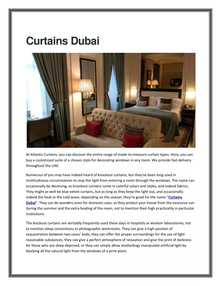 curtains dubai