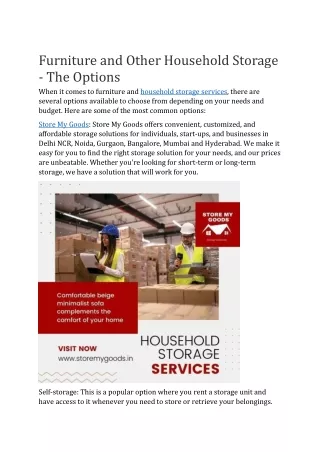 Household storage services
