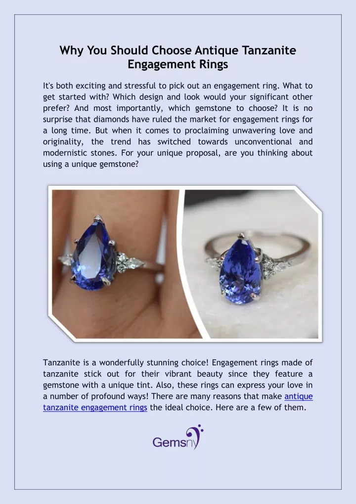why you should choose antique tanzanite