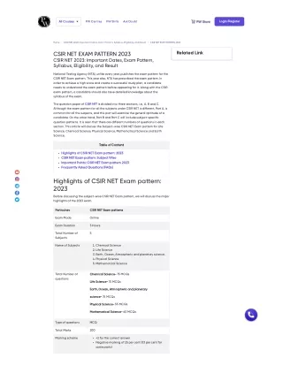 Get Information CSIR NET Exam Pattern