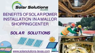 Benefits of Solar Power Installation in a Mall or Shopping Center - Solar Solutions