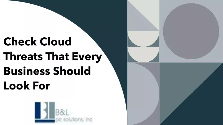 check cloud threats that every business should look for